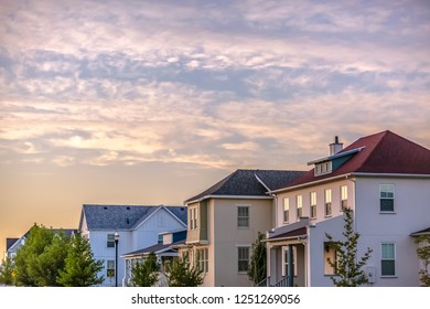 Residential homes in Daybreak Utah against sky