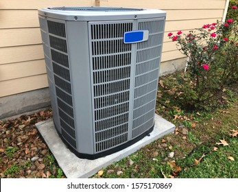 Residential House With A Hvac Unit Installed