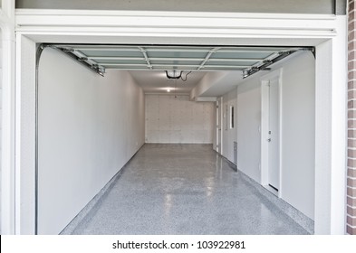 Residential House. Interior Of The Empty Garage