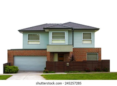 Residential House Isolated On White