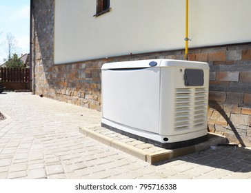 Residential house natural gas backup generator. Choosing a location for house standby generator.