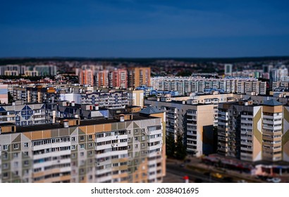 Residential Neighborhoods Russian City Typical House Stock Photo ...