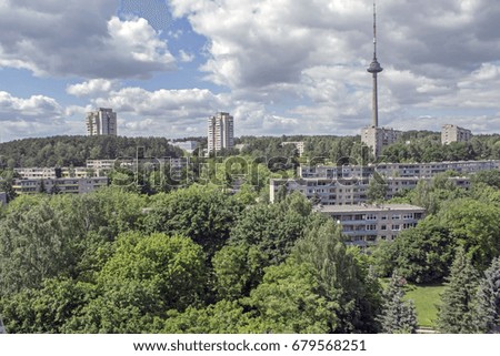 Similar – Skyline Berlin, Panorama with Zoo