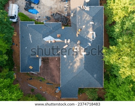 Residential Roof Replacement - Drone View