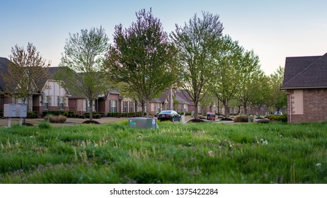 Residential Street Houses In North West Arkansas, New Constructions Neighborhood, Housing Development