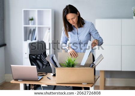 Resign From Job Or Fired Employee Moving Out Of Office