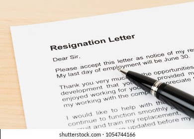 Resignation Letter Resign Pen Stock Photo 1054744166 | Shutterstock