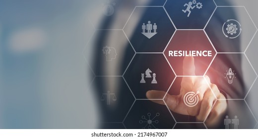 Resilience business for sustainable and inclusive growth concept. The ability to deal with adversity, continuously adapt and accelerate disruptions, crises. Build resilience in organization concept. - Shutterstock ID 2174967007
