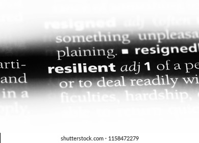 Resilient Word In A Dictionary. Resilient Concept.