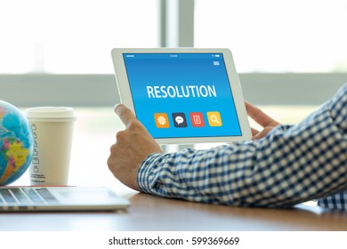 RESOLUTION CONCEPT ON TABLET PC SCREEN