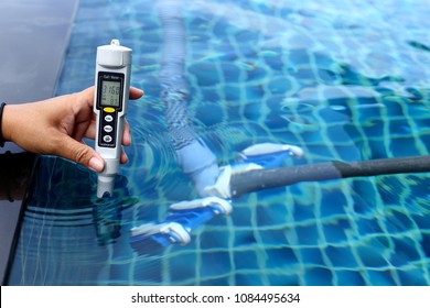 Resort Private pool has weekly check maintenance test, Salt Meter Level, to make sure water is clean and can swim