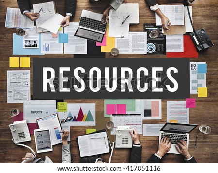 Resources Context Material Management Career Concept