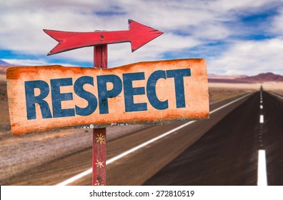 Respect Sign With Road Background