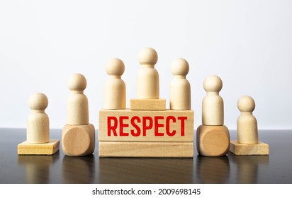 Respect word written on wood block. respect text on table, Business ethics concept - Shutterstock ID 2009698145