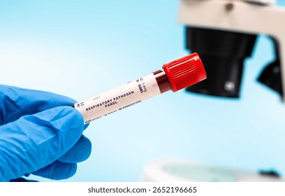 Respiratory Pathogen Panel Blood Samples in test tube for microbiological research
