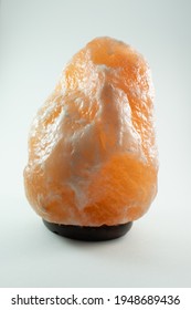 Respiratory Tract Lamp Made Of Orange Mineral Stone
