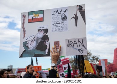 In Response To The Arrest Of An Iranian Woman Mahsa Amini By The Country's Morality Police In Tehran, A Protest Demonstration Was Held In Kadikoy Istanbul, Turkey On October 2, 2022.