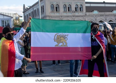 In Response To The Arrest Of An Iranian Woman Mahsa Amini By The Country's Morality Police In Tehran, A Protest Demonstration Was Held In Kadikoy Istanbul, Turkey On October 2, 2022.