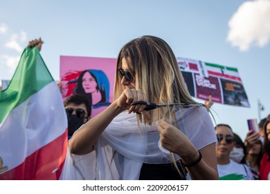 In Response To The Arrest Of An Iranian Woman Mahsa Amini By The Country's Morality Police In Tehran, A Protest Demonstration Was Held In Kadikoy Istanbul, Turkey On October 2, 2022.