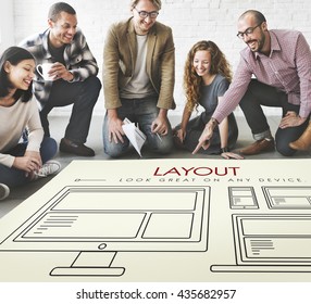 Responsive Design Layout Connection Content Concept