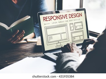 Responsive Design Layout Webpage Template Concept
