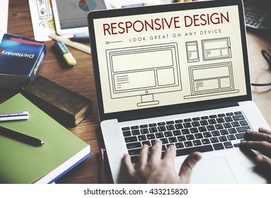 Responsive Design Layout Webpage Template Concept