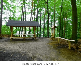 Rest area on the hiking and cycling path - Powered by Shutterstock