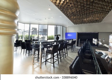 Restaurant Bar In Hotel Lobby Interior