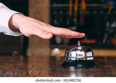 Restaurant Bell Vintage With Hand 