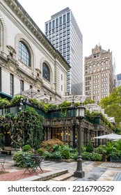 A Restaurant In Bryant Park, Public Park Between The Fifth And Sixth Avenue, Beside New York Public Library, Venue For Events, Midtown Manhattan, New York City, USA