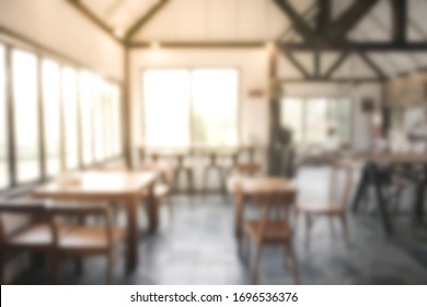 Restaurant Or Cafe  Interior Blur Background