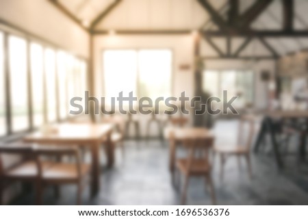 Restaurant or Cafe  interior blur background