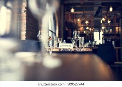 Restaurant Chilling Out Classy Lifestyle Reserved Concept