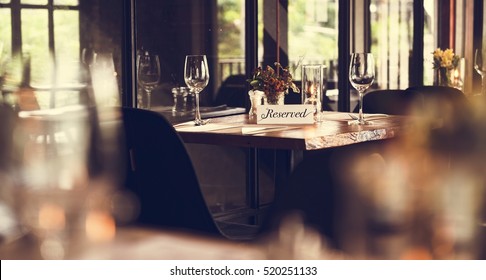 Restaurant Chilling Out Classy Lifestyle Reserved Concept