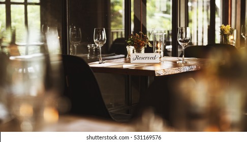 Restaurant Chilling Out Classy Lifestyle Reserved Concept