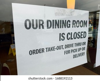 Restaurant Dining Room Closed Sign