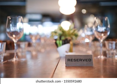 Restaurant Fine Dining Reserved Table Sign