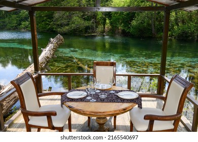 Restaurant In The Fresh Water Source Of Saint Naum On Macedonia