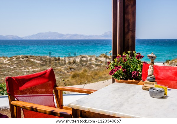 Restaurant Greece Kos Island Tamtam Beach Stock Photo Edit