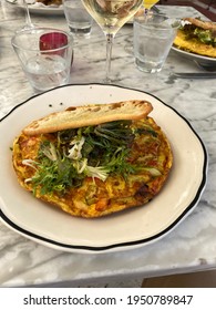 Restaurant Lobster And Veggie Frittata With Bread