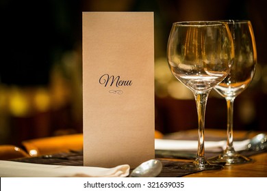 restaurant menu - Shutterstock ID 321639035