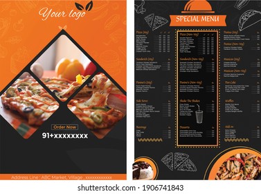 Restaurant Menu Card Design Template