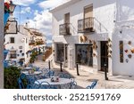 Restaurant on the charming streets of Mijas,  White Village (Pueblos Blancos), Spain