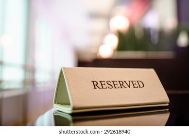 Restaurant Reserved Table