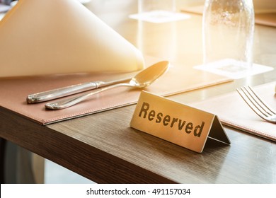 Restaurant Reserved Table Sign