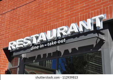 Restaurant Signage In Calgary, Alberta