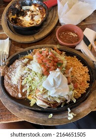 Restaurant Veggie Burrito With Rice And Beans