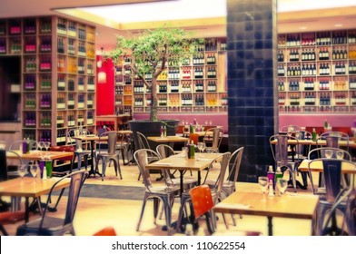 Restaurant With Wine Decoration, Bordeaux