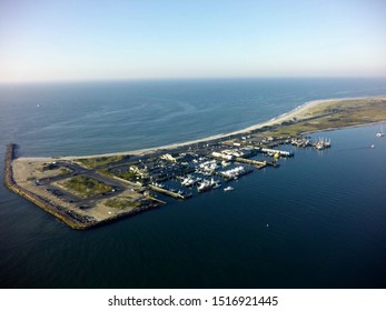 The Restaurants , Marinas , And Commercial Fishing Fleet On Dune Rd. In Hampton Bays , NY.