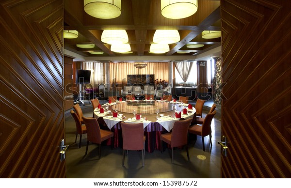 Restaurants Private Dining Room Interiors Stock Image